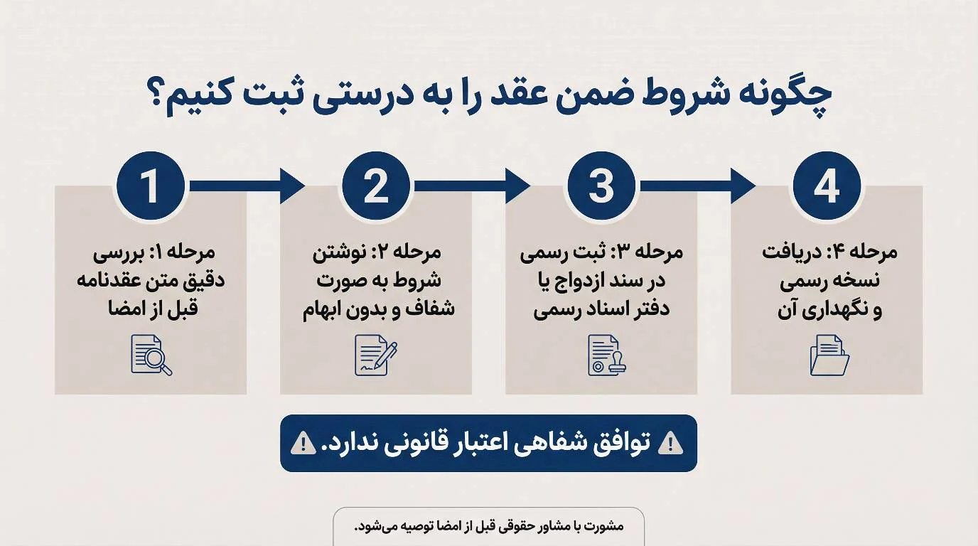 شروط ضمن عقد ازدواج